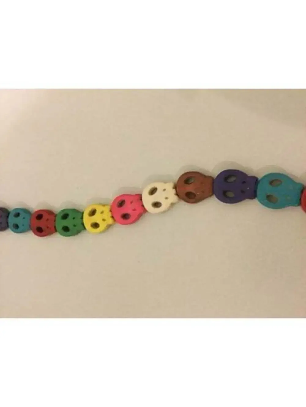 Stone Skull Beads 15 inch strand DIY Arts & Crafts Jewelry Halloween Abstract
